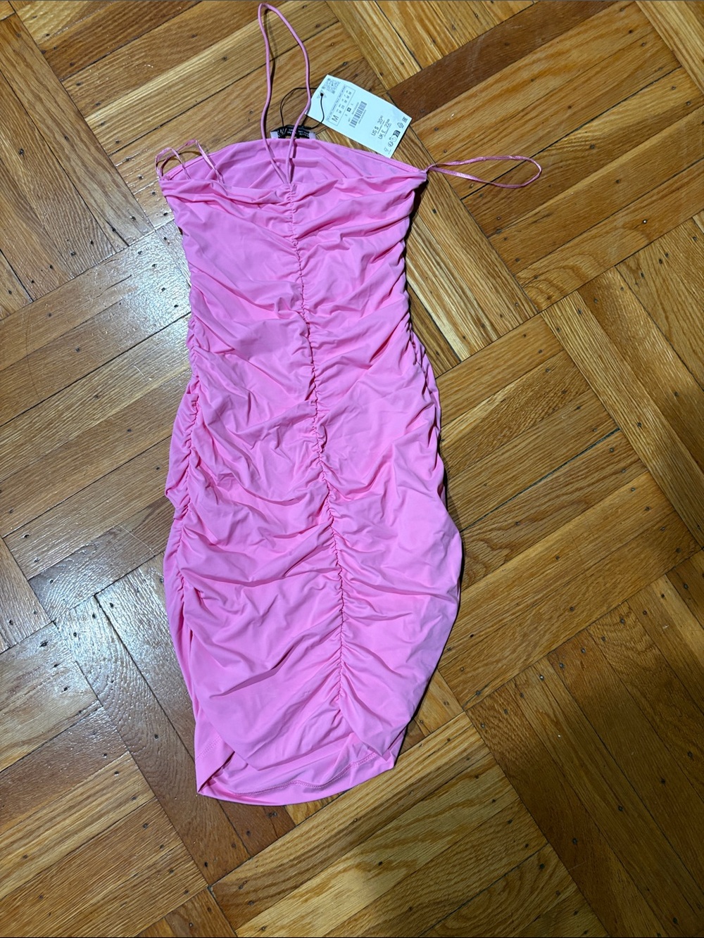 Zara hot pink dress size medium. New with tags